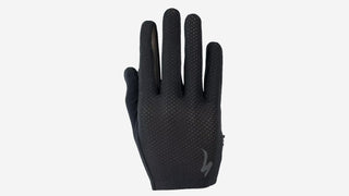 Men's Body Geometry Grail Long Finger Gloves — palm and top view