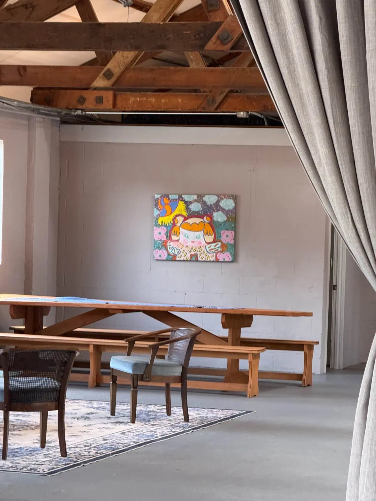 The event space at Rifugio Litchfield Hills set up for a private gathering